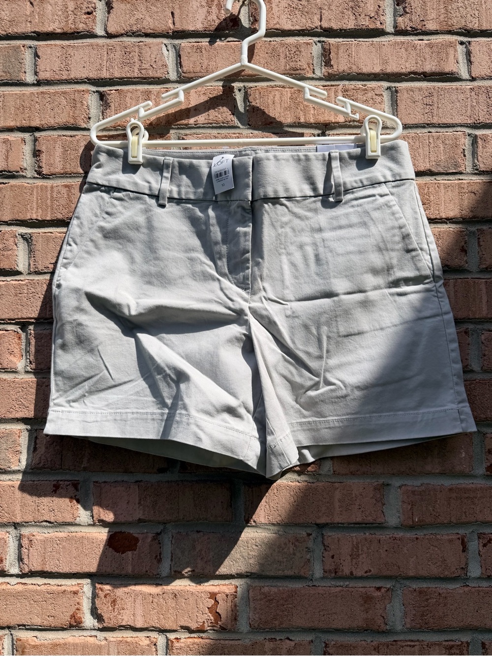 LOFT Light Beige Chino Bermuda Shorts